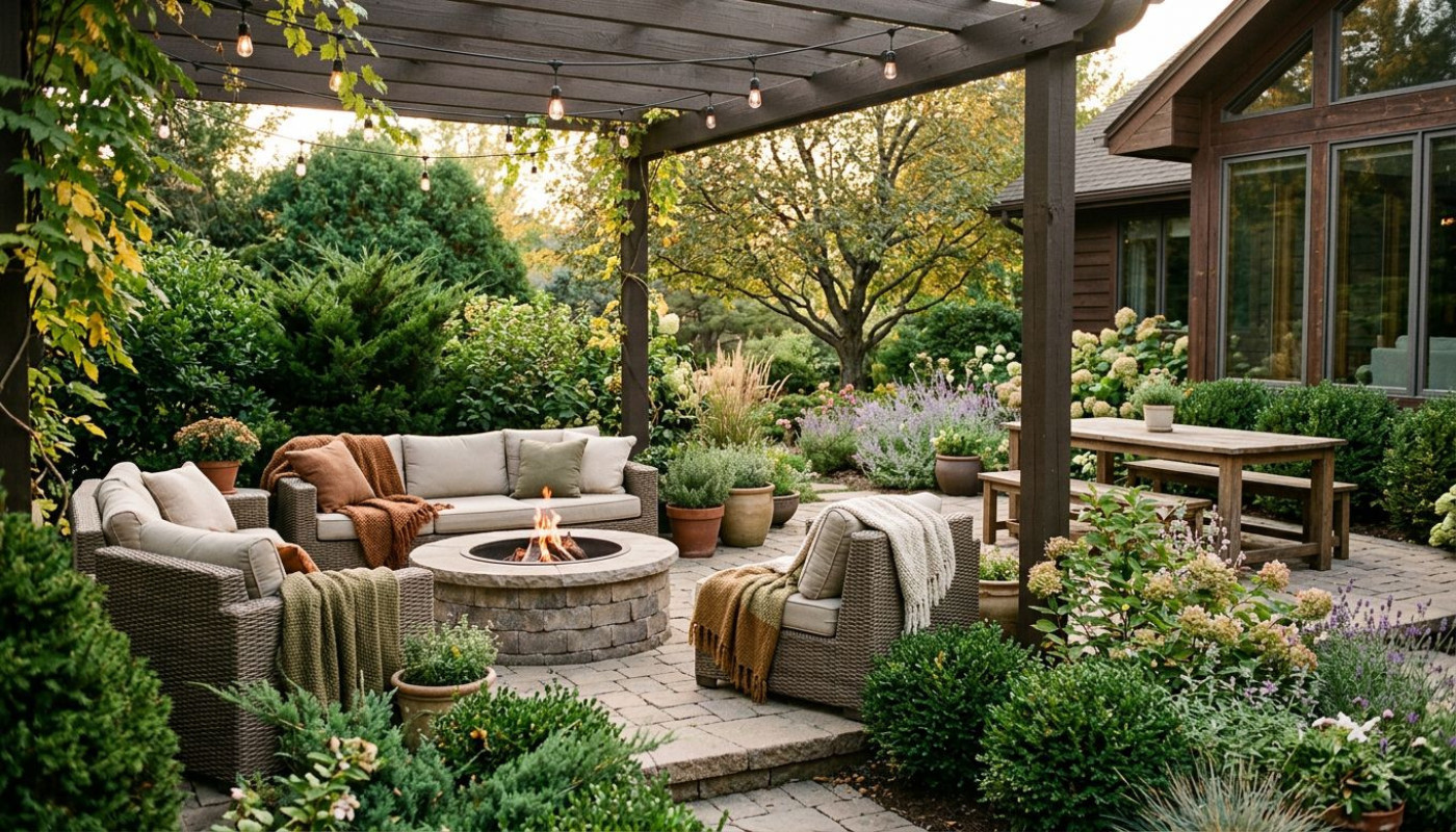 Création d'un espace extérieur accueillant pour toutes les saisons